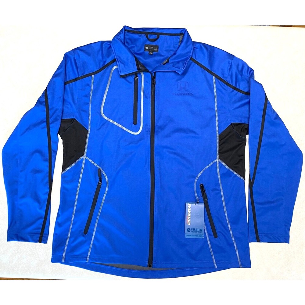 Fersten Worldwide Honda Logo Blue Black Full Zip Athletic Jacket 3XL FW3107 NWT